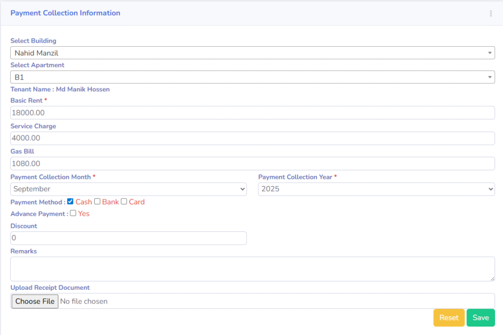 Payment Collection - MNP Techs - Apartment Management Software