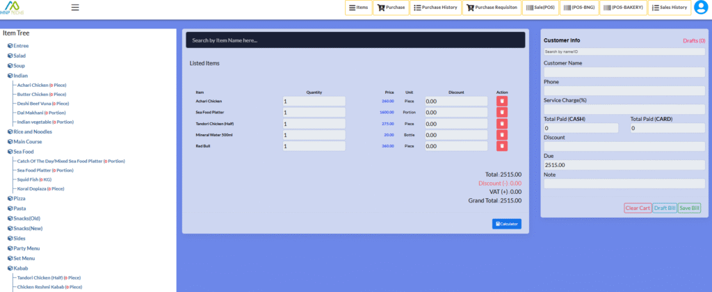 Restaurant Management Software - MNP Techs - POS