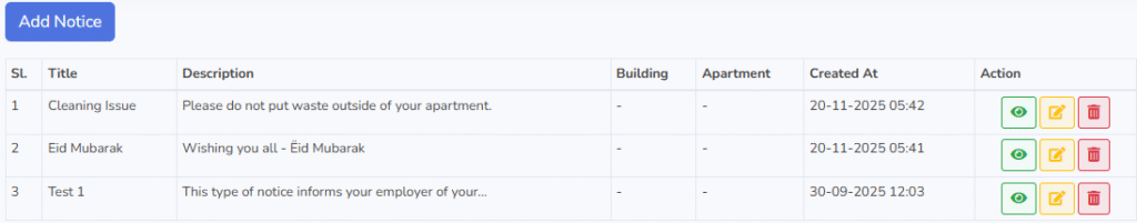 Digital Notice Board - Residoo - Apartment Management Software