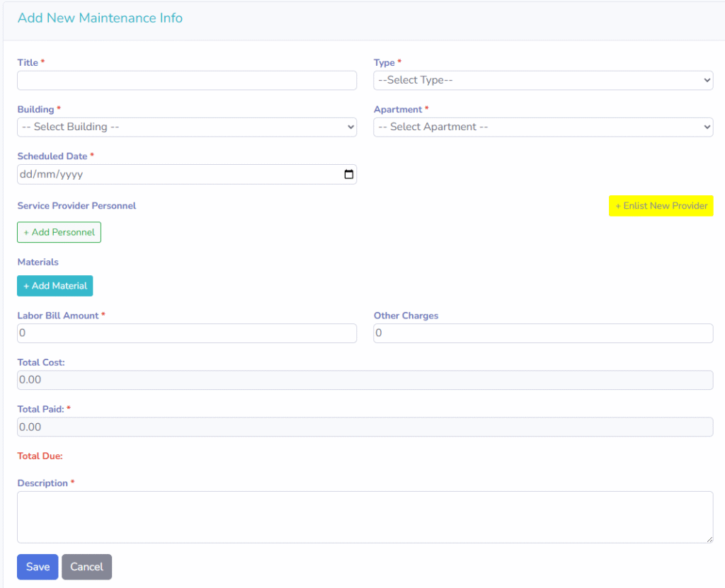 Maintainance Info